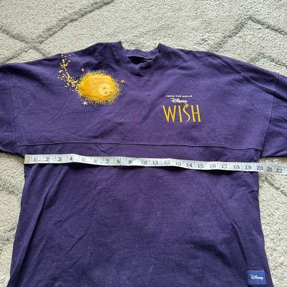 Disney Spirit Jersey wish movie purple yellow gold  crewneck XS - Picture 8 of 11